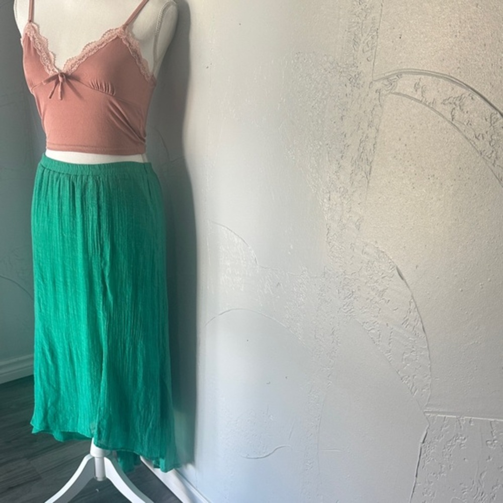I.N. Studio Jade Green High Low Skirt